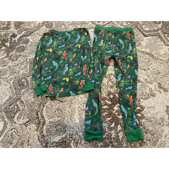 Little Sleepies Birds of a Feather 5/6 Long Sleeve Pajamas GUC 2 Piece Bamboo - Picture 4 of 4